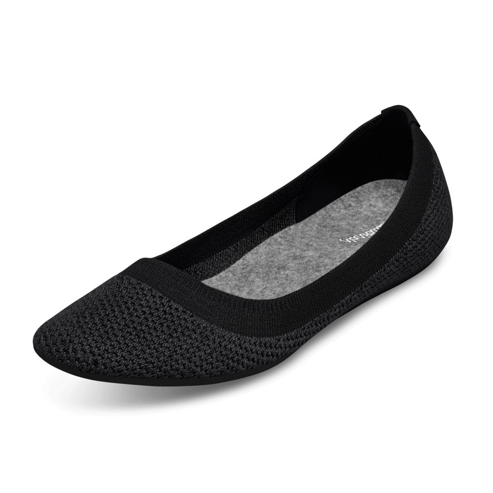 Allbirds Women's Flats Black - Tree Breezers - 65824NTJA